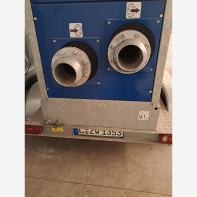 mobile Pumpe, selbstsaugend mit Tandem Tiefladeranhänger