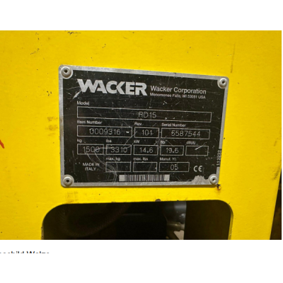 WACKER RD15  Walze 